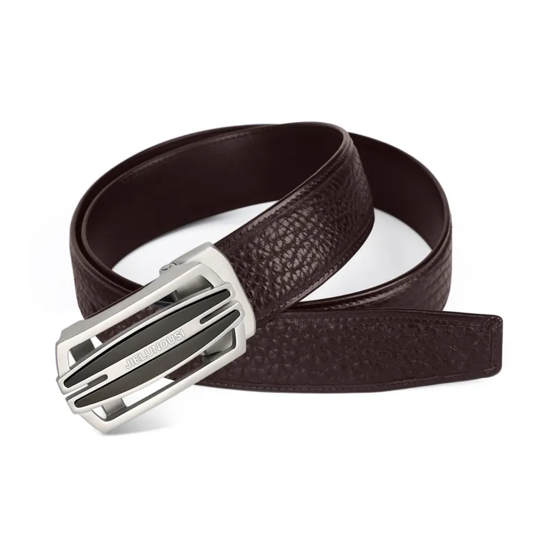 Jaylen Oos Seamless Non Tailored Wild Cow Leather Textured Top Grain Cow Leather Leather Belts Men's Width  3.5cm-9