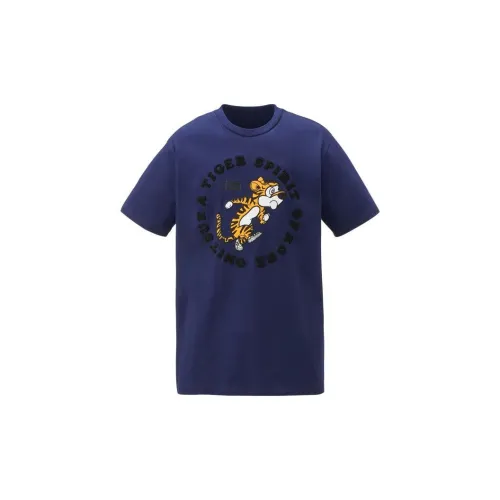 Onitsuka Tiger T-Shirts Unisex Navy Blue