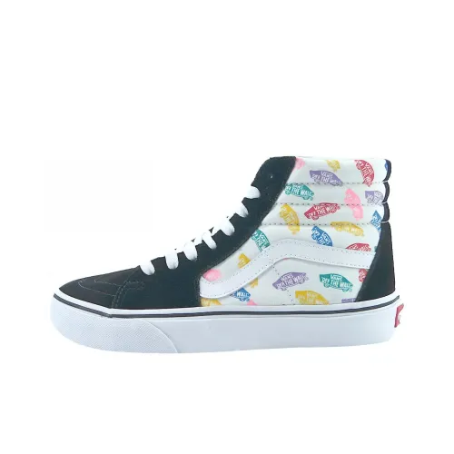 Vans SK8 Skateboard Shoes Women's High-Top Black/White/Multicolor