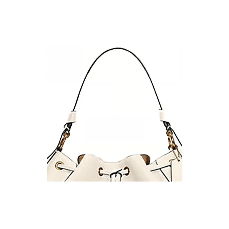COACH Everly Leather Bucket Bag, Shoulder Bag, Crossbody Bag, Handbag Tubas Women's Chalk White-4