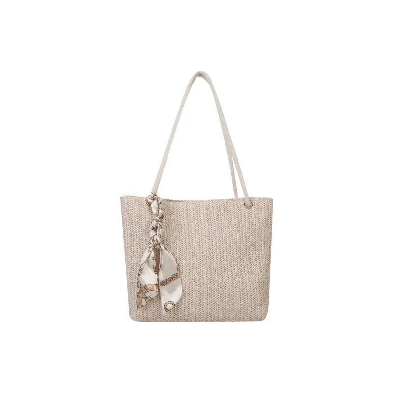 Barang Bear Fabric Shoulder Bag Regular Unisex White/Khaki-0