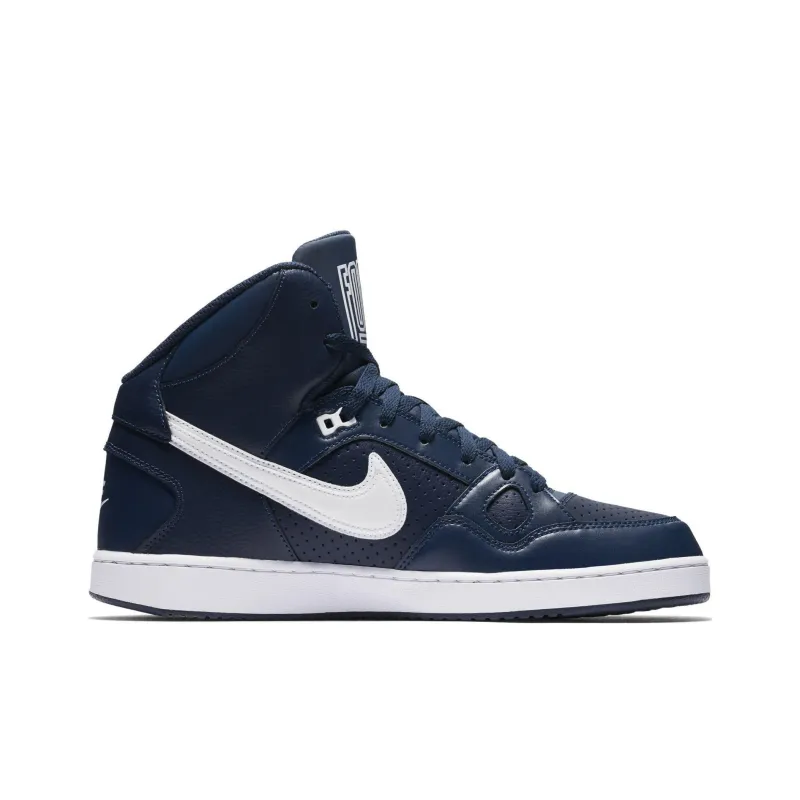 Nike Son Of Force Slip Resistant, Abrasion Resistant, Breathable Mid Top Skateboard Shoes Men's Blue White-1
