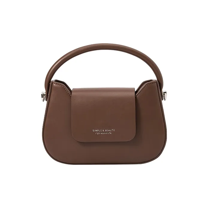 SEM/R Synthetic Leather Small Square Bag Chain Crossbody Bag Handbag Small Size Women's Ecru/Custard/Ice Blue-30