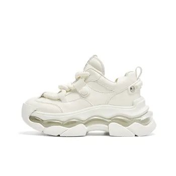 CHERYKALLY Chunky Sneakers Women's Low Top Ecru