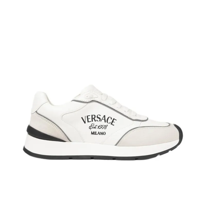VERSACE Logo-embroidered Panelled Sneakers-1