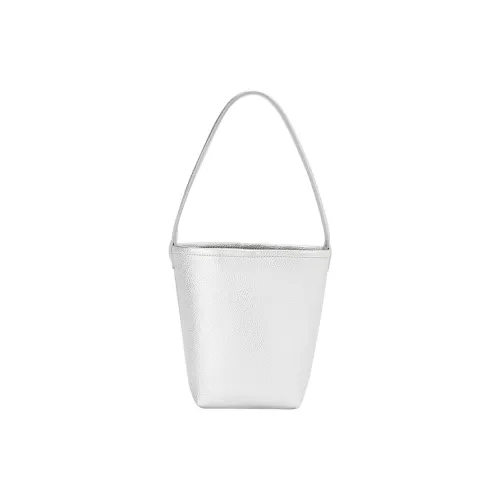 Juju Jimmy PU Bucket Bag Cylinder Bag Shoulder Bag Women's Silver