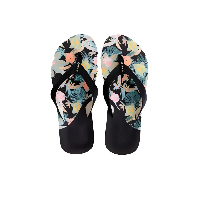 DECATHLON 520 Rubber Sole Flip Flops Women's Black-2