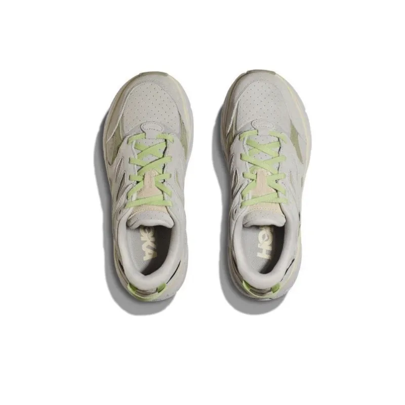 HOKA ONE ONE Clifton L Cushioning Wear Resistant Low Top Running Shoes Unisex Gray Green-3