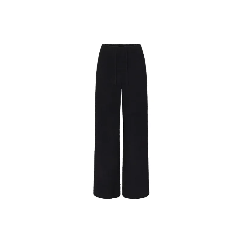 SKIMS COZY KNIT STRAIGHT LEG PANT Pajama Pants Women's ONYX/Onyx-0