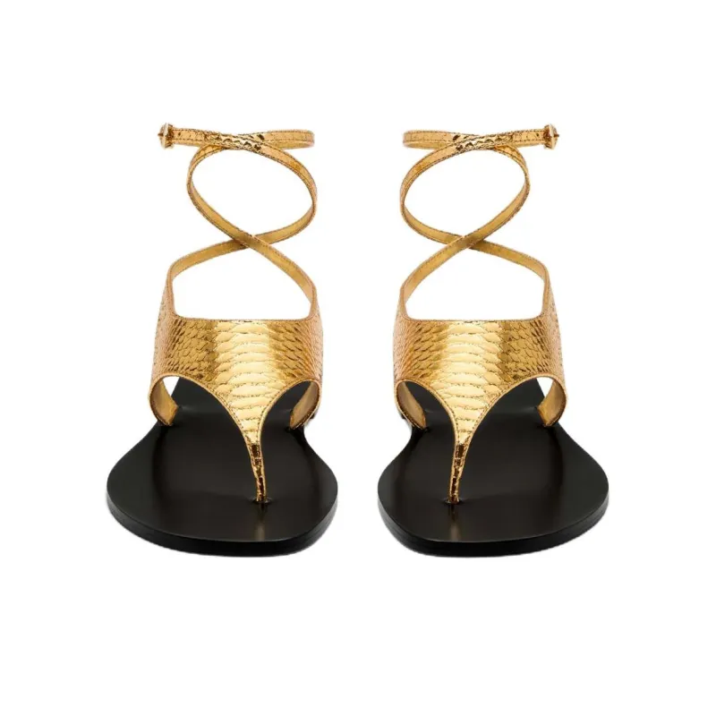 Paris Texas Amalfi Snakeskin-effect Sandals-2