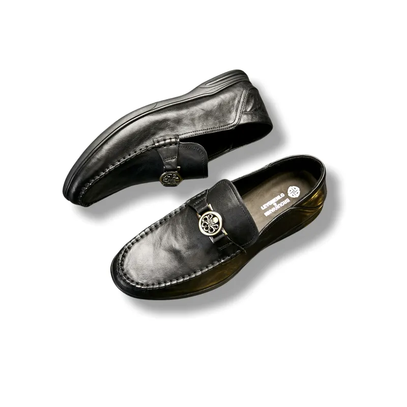 Brounvanm Men's Casual Shoes Men Low Top Black-5