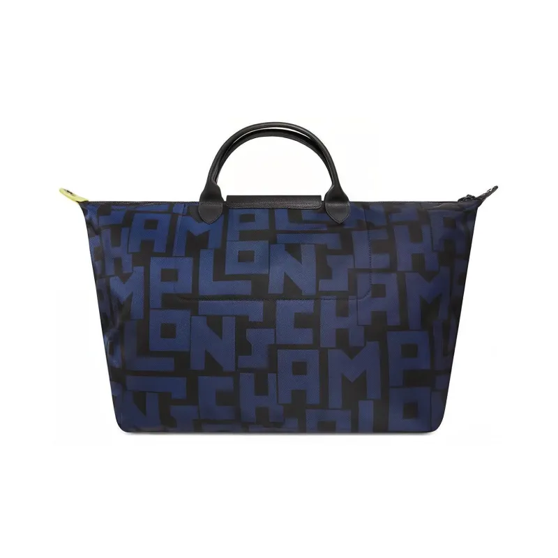 LONGCHAMP Le Pliage LGP Nylon Fabric One Shoulder Handbags Large Size Women's Black/Navy-2