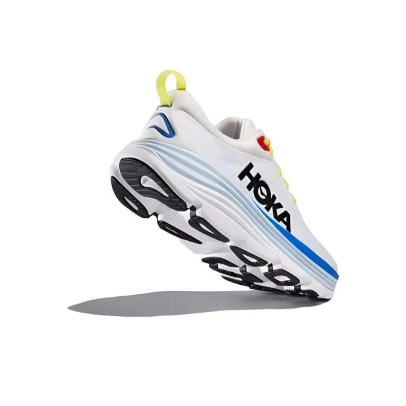 HOKA ONE ONE Gaviota 5 Cushioning Wear-Resistant Low-Top Running Shoes Men's White-1