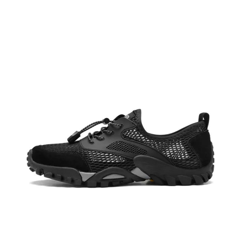 Jeep Abrasion Resistant Breathable Low Top Hiking Shoes Men's Black-0