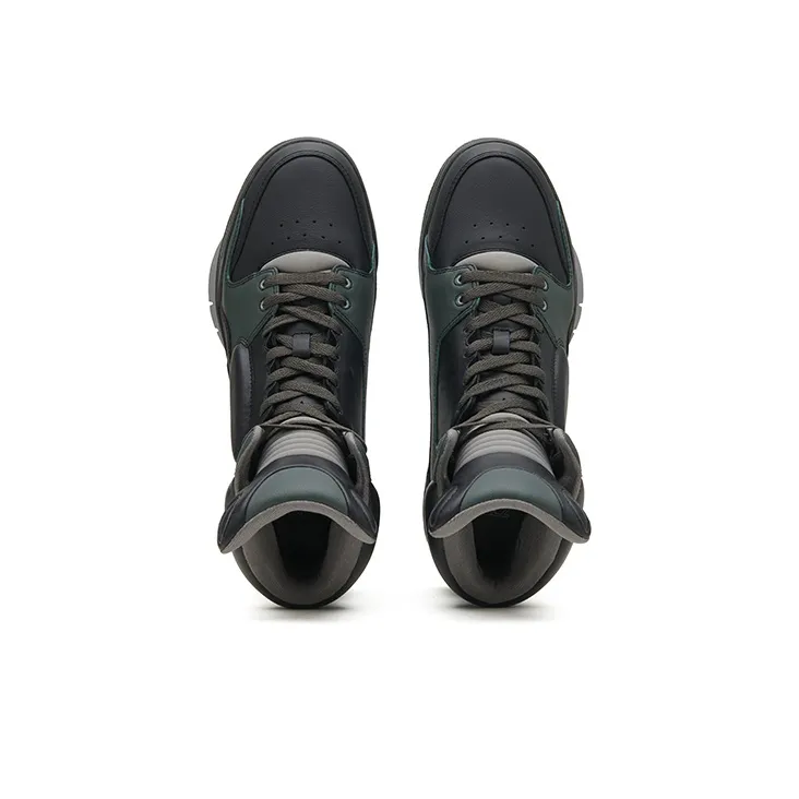 EQLZ EQUALIZER 1980 High Top Vintage Basketball Shoes Unisex Black Agate-3