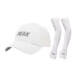 White (Large Brim)+Cooling Arm Sleeves 1 Pair