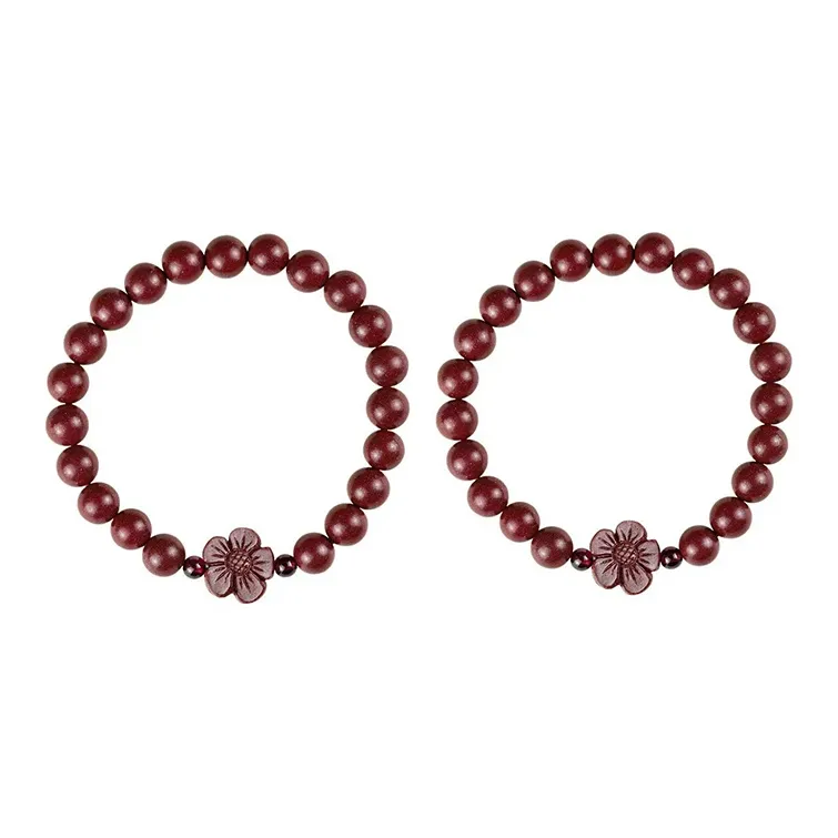 Bubble Scallops Reconstructed Cinnabar Jade Bracelets Unisex-4