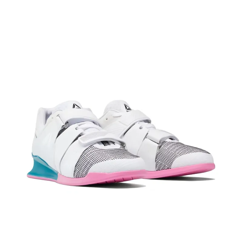 Reebok Legacy Lifter FlexWeave 'White Seaport Teal Pink'-2