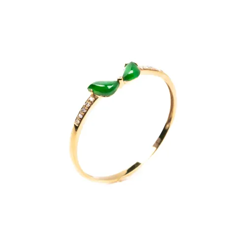 Green waves Jadeite Rings Women's