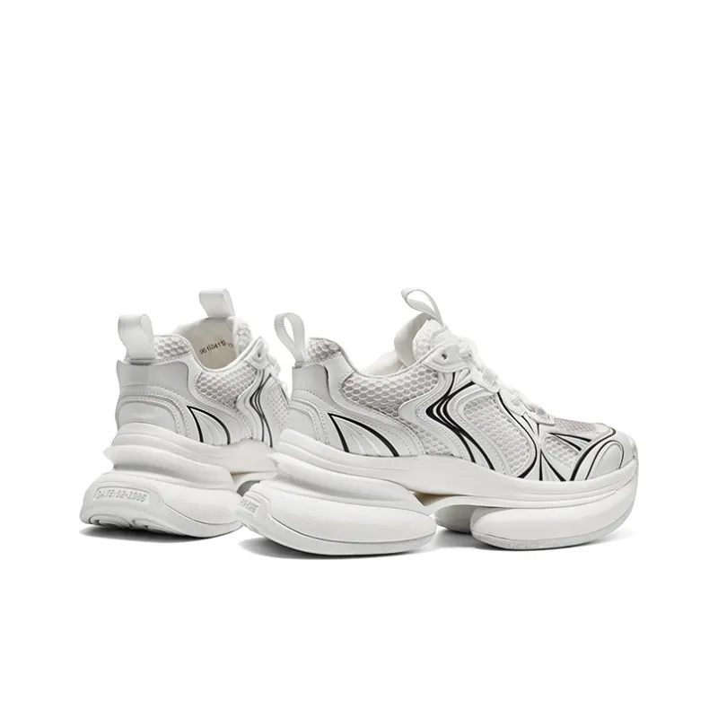 CHERYKALLY Chunky Sneakers Women's Low Top White-2