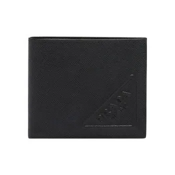 PRADA Leather Wallet Men's Black