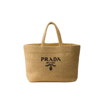 PRADA Fabric Handbag Unisex Tawny