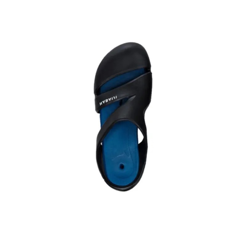 DECATHLON Slip Resistant Wrap toe Slippers Unisex Ink Black-2