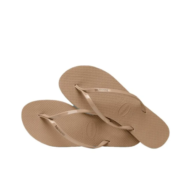 Havaianas You Metallic Rubber Sole Flip Flops Women's Brown-2