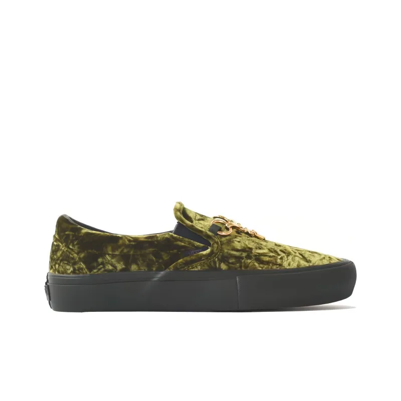 Vans Needles X Classic Slip On Vlt Lx 'Green Velvet'-1