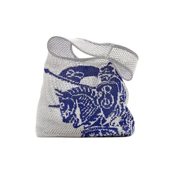 Burberry Viscose One Shoulder Handbags Large Size Women's White