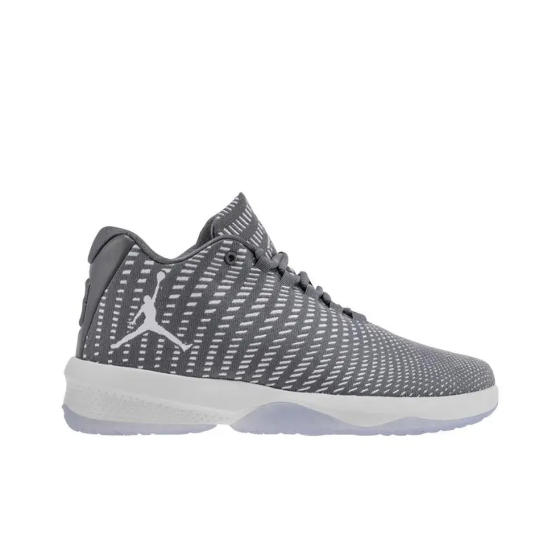 Jordan B. FLY 'Bred' Cushioned Slip-Resistant Low-Top Vintage Basketball Shoes Men's Gray-1