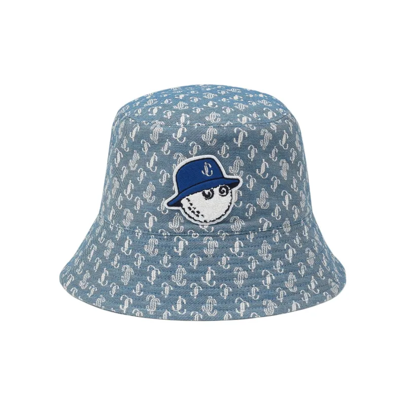 Jimmy Choo Cotton Bucket Hats Women's Blue-1
