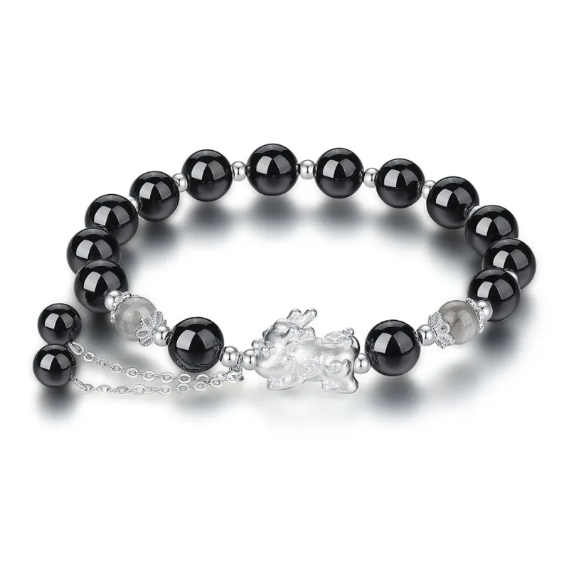 SEVEN COOK Agate 990 Silver/925 Sterling Silver Bracelet Unisex-8