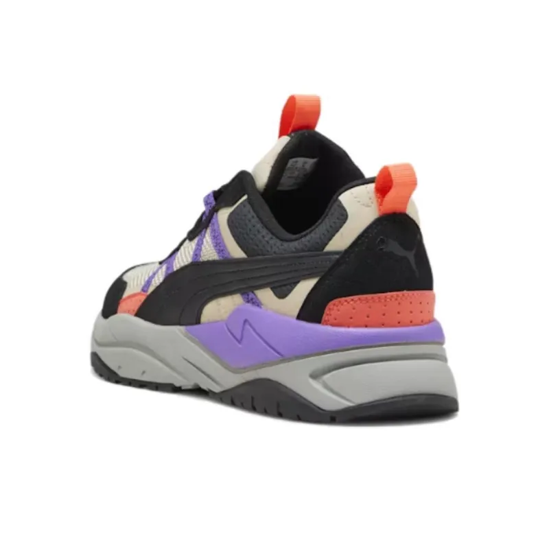PUMA X RAY Shock Absorbers With Slip Resistant Features Low Top Casual Shoes Unisex Black Purple-3