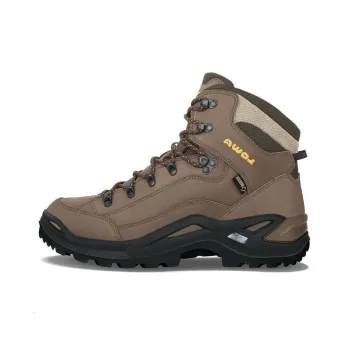 Lowa Renegade GTX Cushioning, Slip Resistant, And Abrasion Resistant Mid Top Hiking Shoes Men's Tan