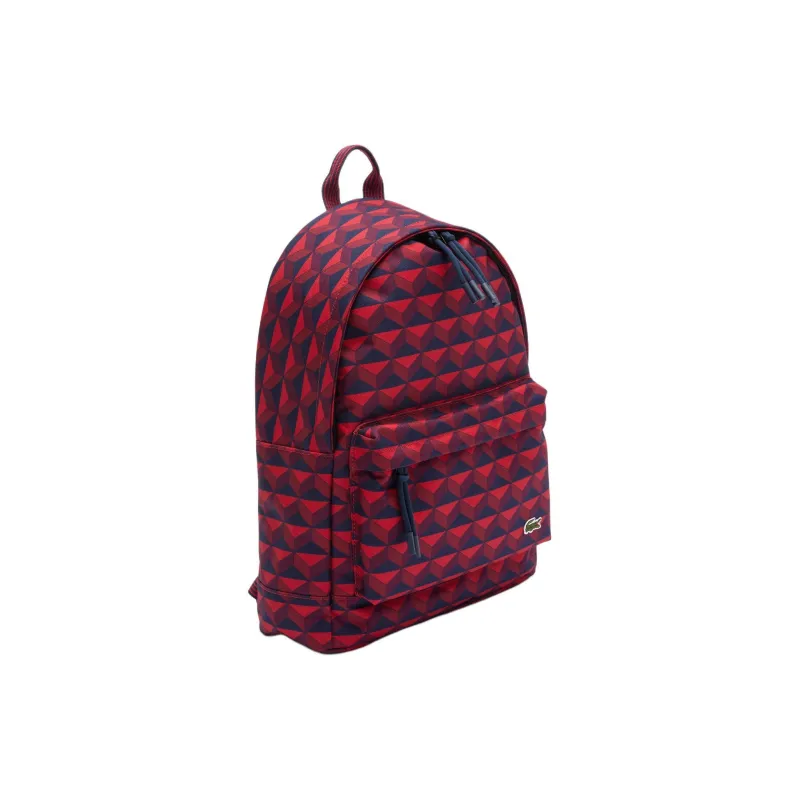 LACOSTE Recycled Polyester Backpack Unisex Red-1