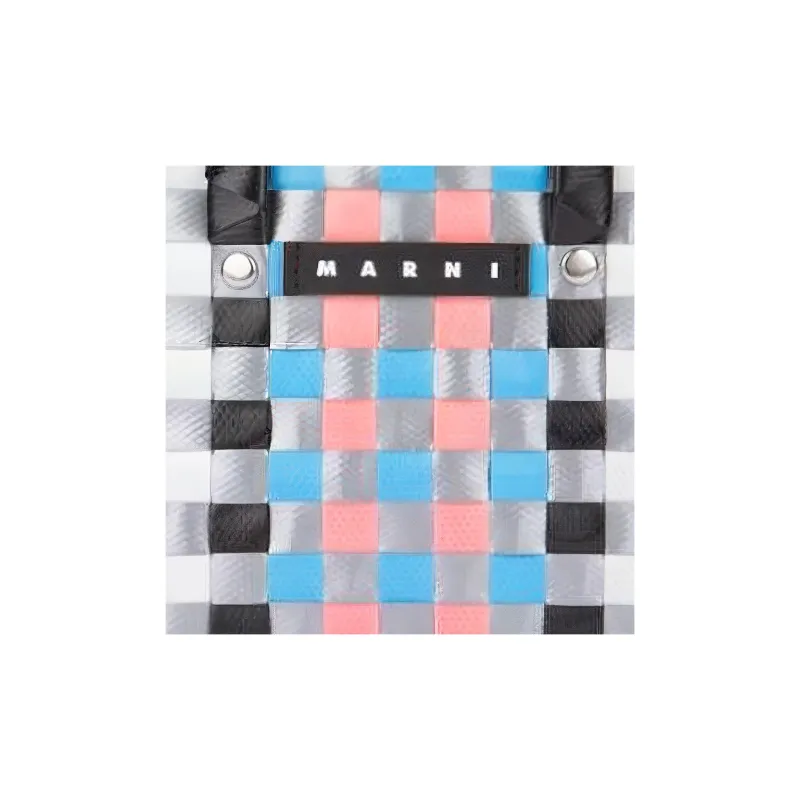 MARNI Interwoven Designed Mini Market Basket Bag-2