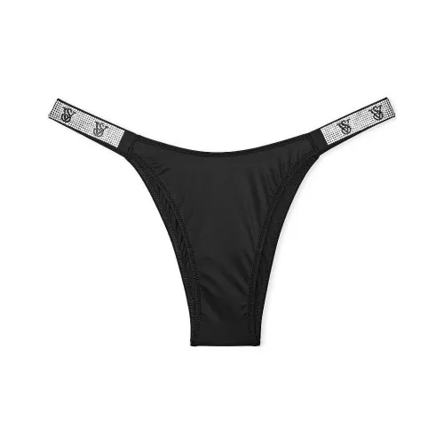 Victoria's Secret PINK/VERYSEXY Double Shine Strap Lace Brazilian Panty/B Underpants Women's 1 Pack Black