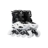 Upgraded Double Buckle for Better Security-White[Professional Protective Gear 6-Piece Set+Gift Package]Upgraded Freestyle Dual-Purpose Wheels, Casual Street Skating