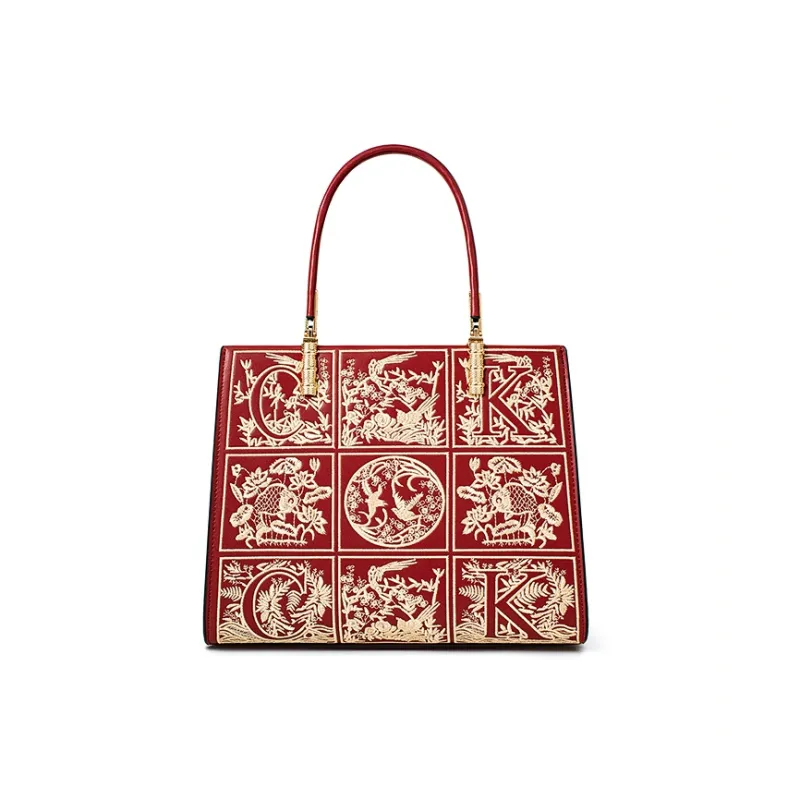 Vigno Synthetic Leather Handbag One Shoulder Crossbody Regular Women's Red-2