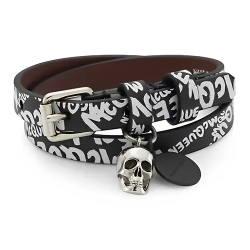 Alexander McQueen Wristbands Men Black/White