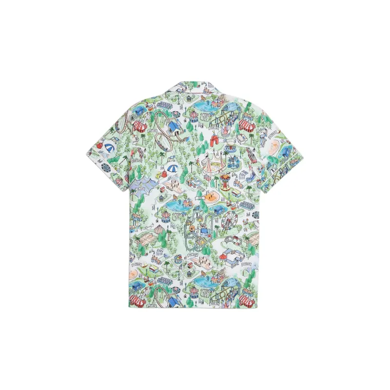PUMA SS24 The Fairground Resort Shirt Men's Green-1