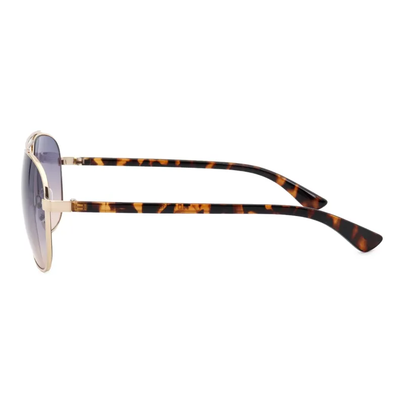 Pair Ponyo Metal Square Sunglasses Unisex Tortoiseshell-2