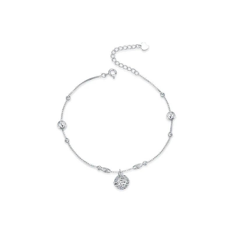 Heart to heart 925 Sterling Silver Anklets Women's-1