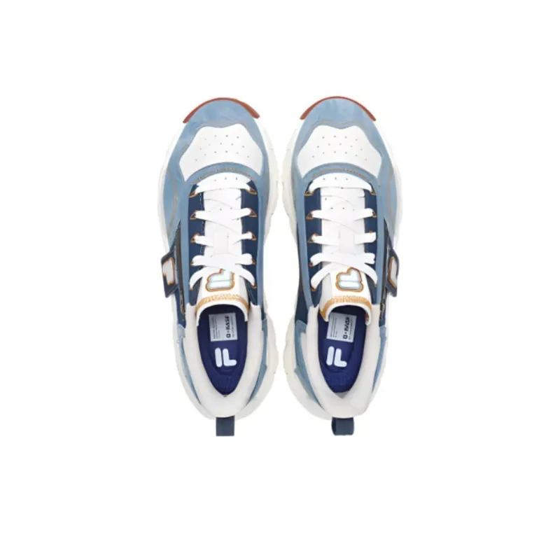 FILA FUSION BONE DX Spine Shoes BONE DX Cushioning Support Low Top Casual Shoes Men's Blue White-3