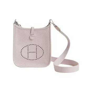 HERMES Evelyne Clemence Cow Leather Crossbody Bag Shoulder Bag Women's Dream Purple & Light Purple