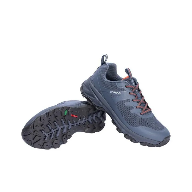 TOREAD Slip Resistant, Abrasion Resistant, Breathable Coverage Low Top Hiking Shoes Men's Blue-4