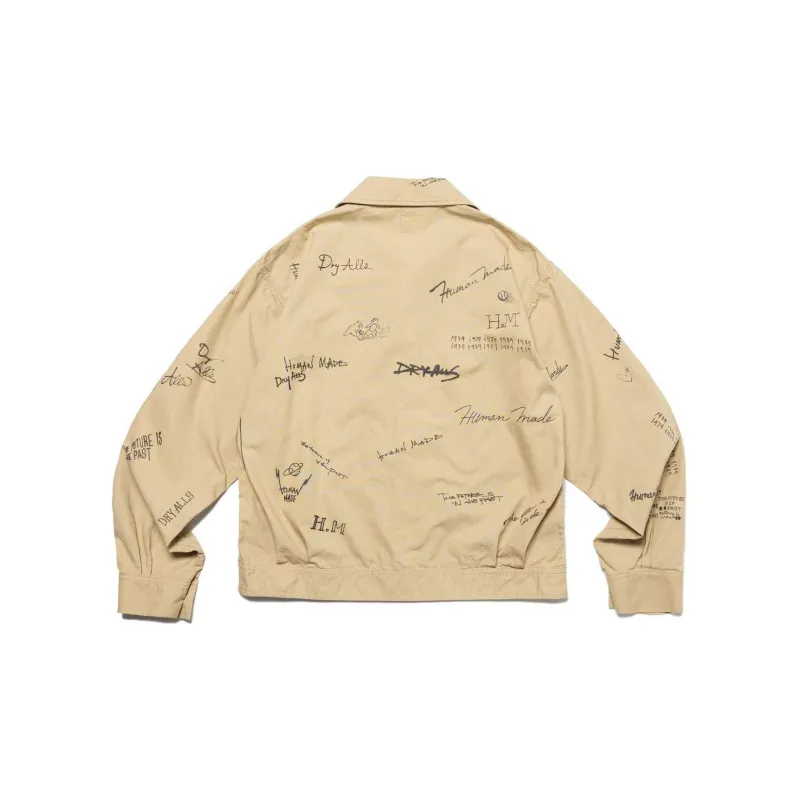 HUMAN MADE Text-print Cotton Shirt Jacket-1