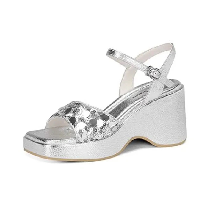 JESSICA SOPHIA One Strap Sandals 8cm Women's Black-5