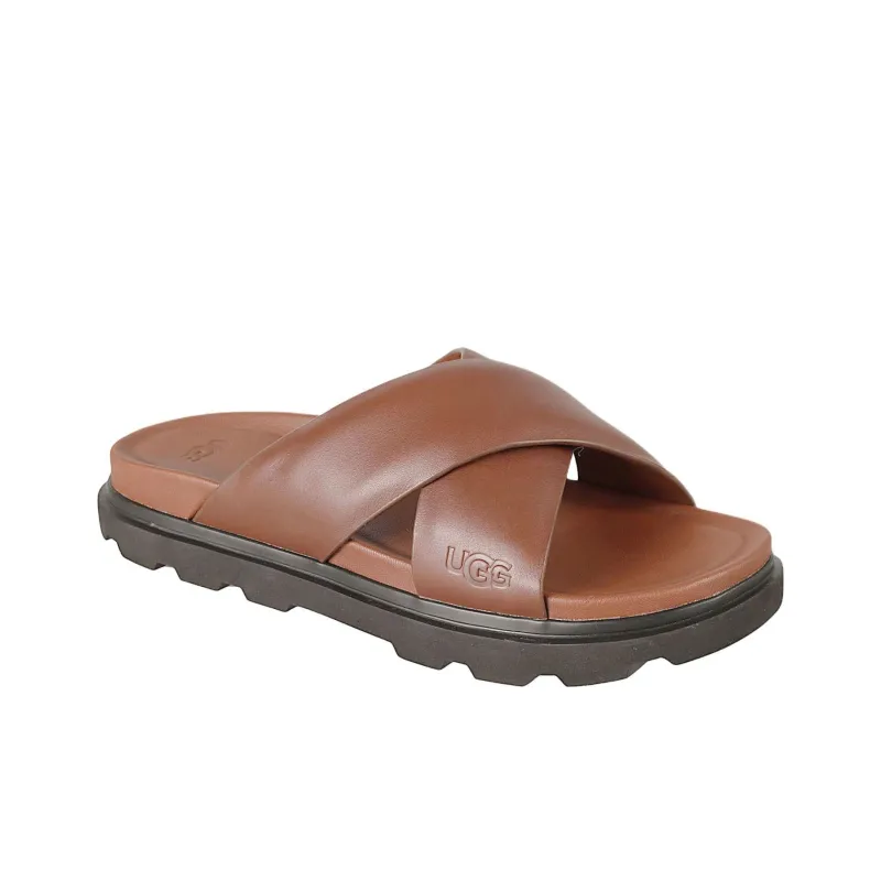 UGG Capitola Cross Slide Sandal Cognac-3